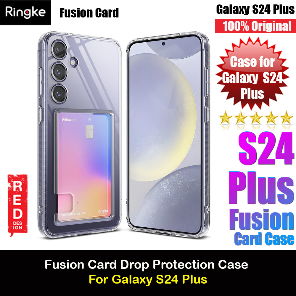 Ringke Fusion Card Holder Storage Transparent Protection Case for Samsung Galaxy S24 Plus (Clear)