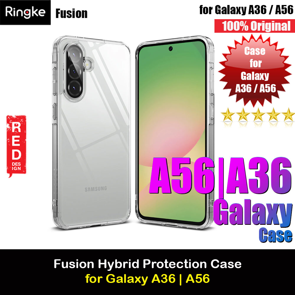 Ringke Fusion Transparent Hybrid Protection Case for Samsung Galaxy A36 A56 (Clear)