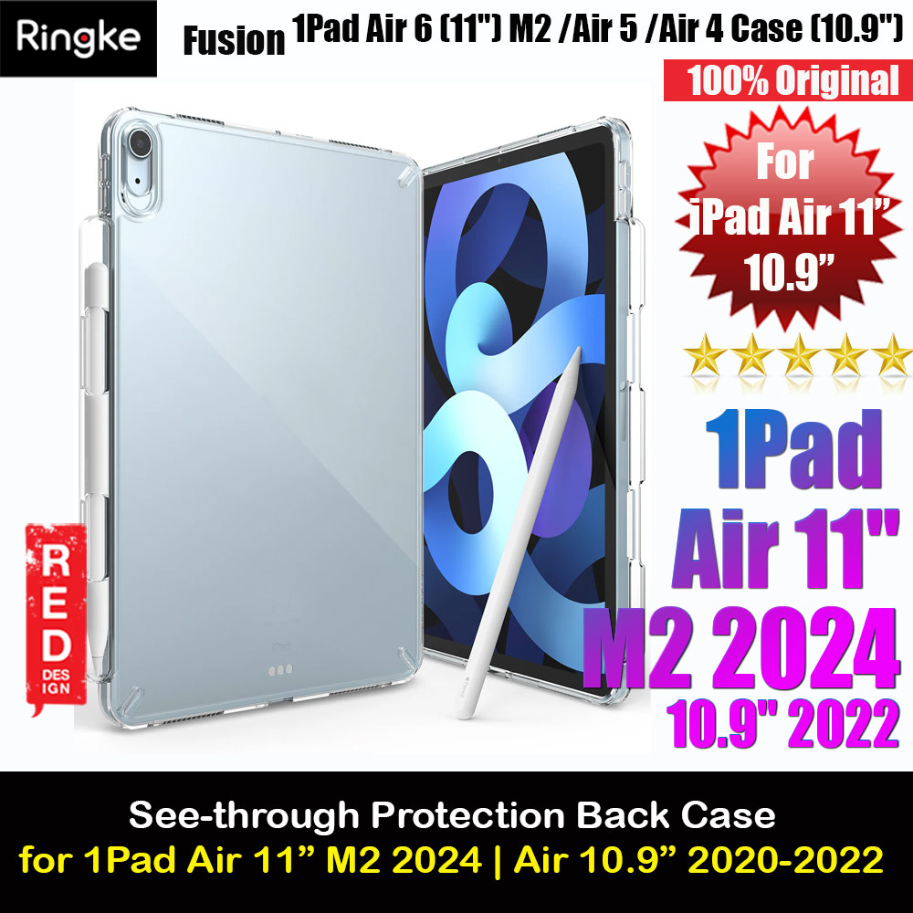 Ringke Fusion Back Case Protection Case for Apple iPad Air 10.9 4th Gen 2020 5th Gen 2022 (Clear)