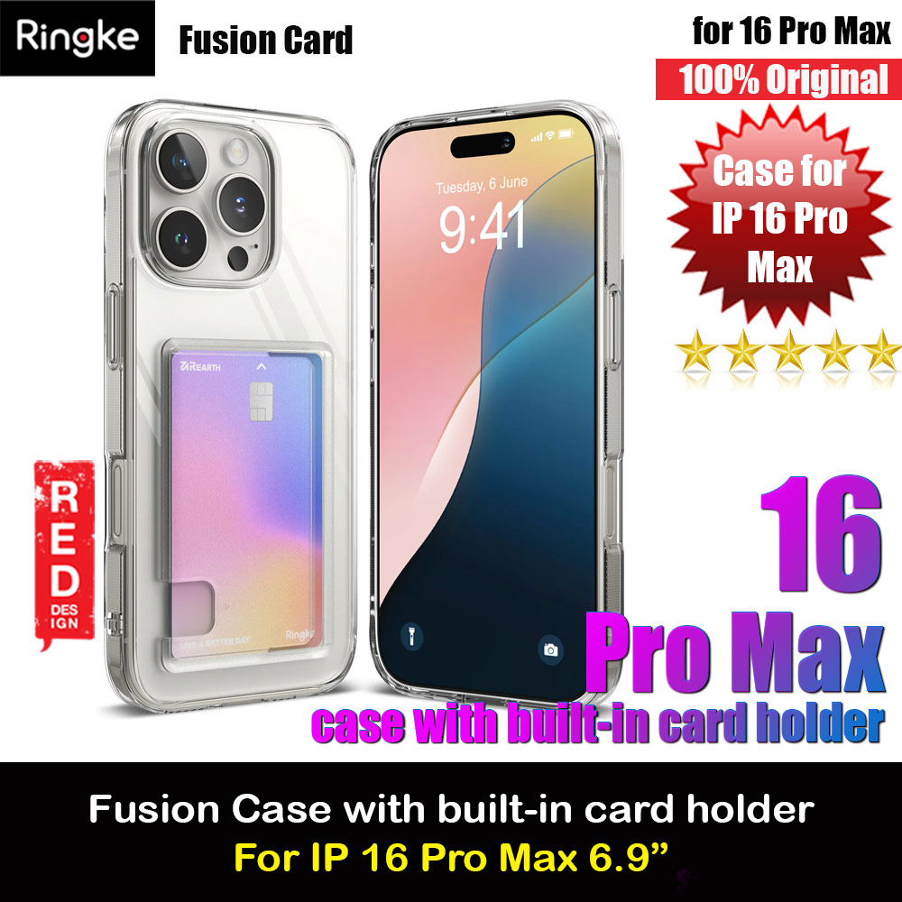 Ringke Fusion Card Drop Protection Case for  iPhone 16 Pro Max 6.9 (Clear)