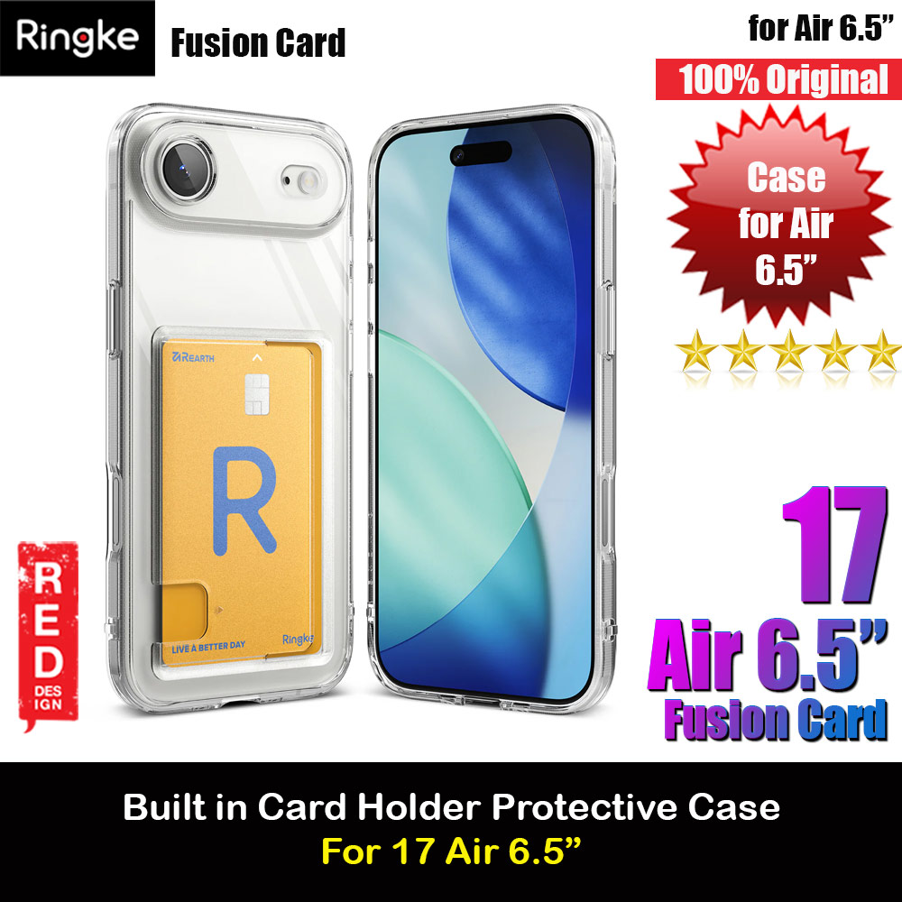 Ringke Fusion Card Holder Drop Protection Case for iPhone Air 6.5 (Clear)