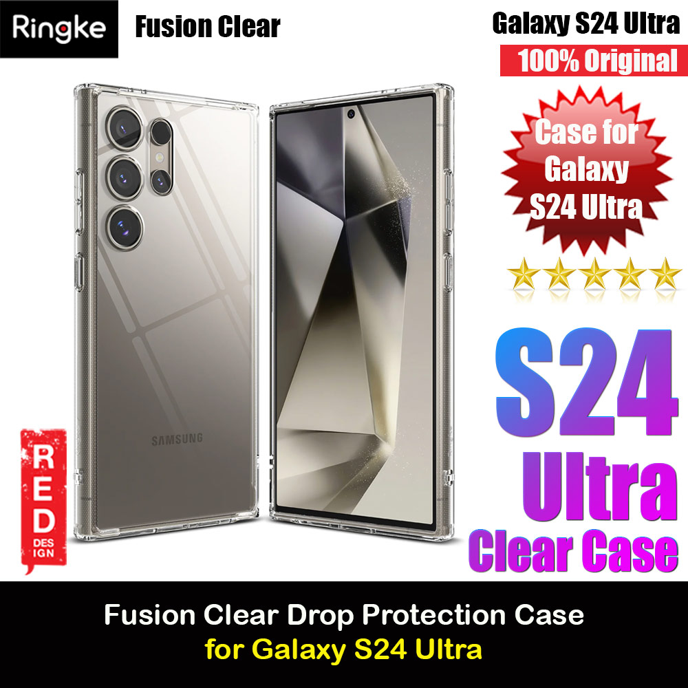 Ringke Fusion Drop Protection Case for Samsung Galaxy S24 Ultra 6.8 (Clear)