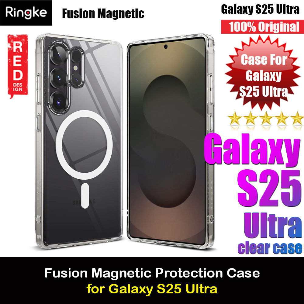 Ringke Fusion Magnetic Transparent Protection Case for Samsung Galaxy S25 Ultra (Clear)