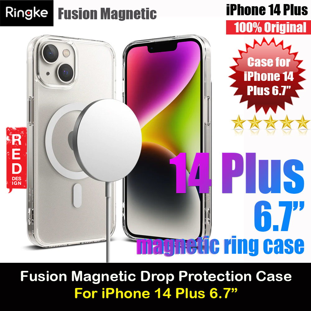 Ringke Fusion Magnetic Matte Protection Case Magsafe Compatible for Apple iPhone 14 Plus 6.7 (Matte Clear)