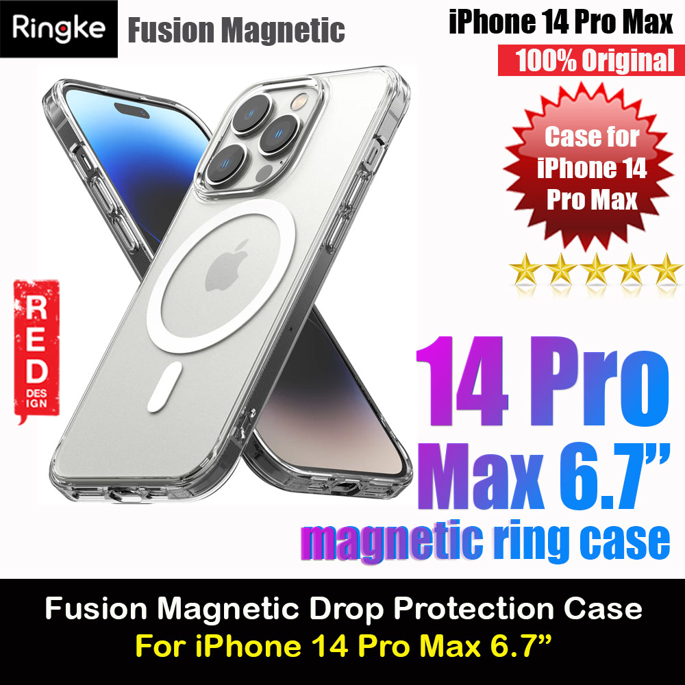 Ringke Fusion Magnetic Matte Protection Case Magsafe Compatible for Apple iPhone 14 Pro Max 6.7 (Matte Clear)