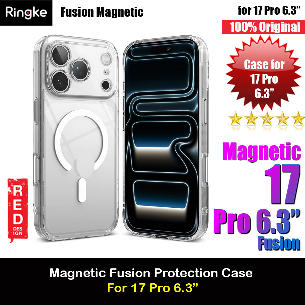 Ringke Fusion Magnetic Slim Drop Protection Case Magsafe Compatible for  iPhone 17 Pro 6.3 (Clear)