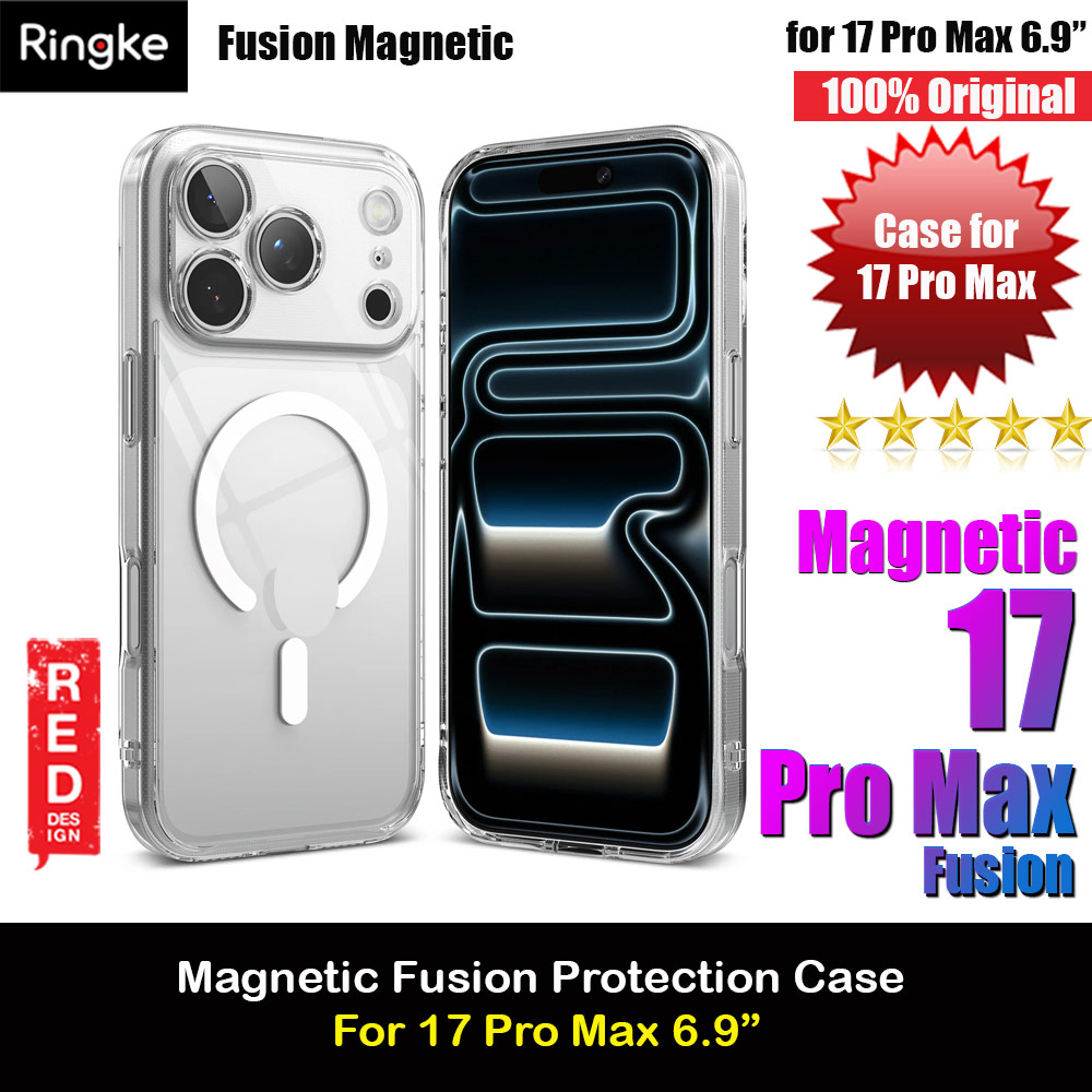 Ringke Fusion Magnetic Slim Drop Protection Case Magsafe Compatible for  iPhone 17 Pro Max 6.9 (Clear)