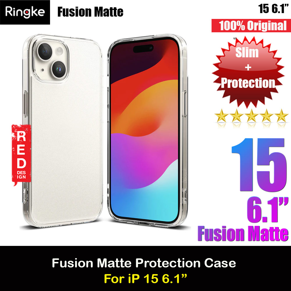 Ringke Fusion Slim Drop Protection Case for Apple iPhone 15 6.1 (Matte Clear)