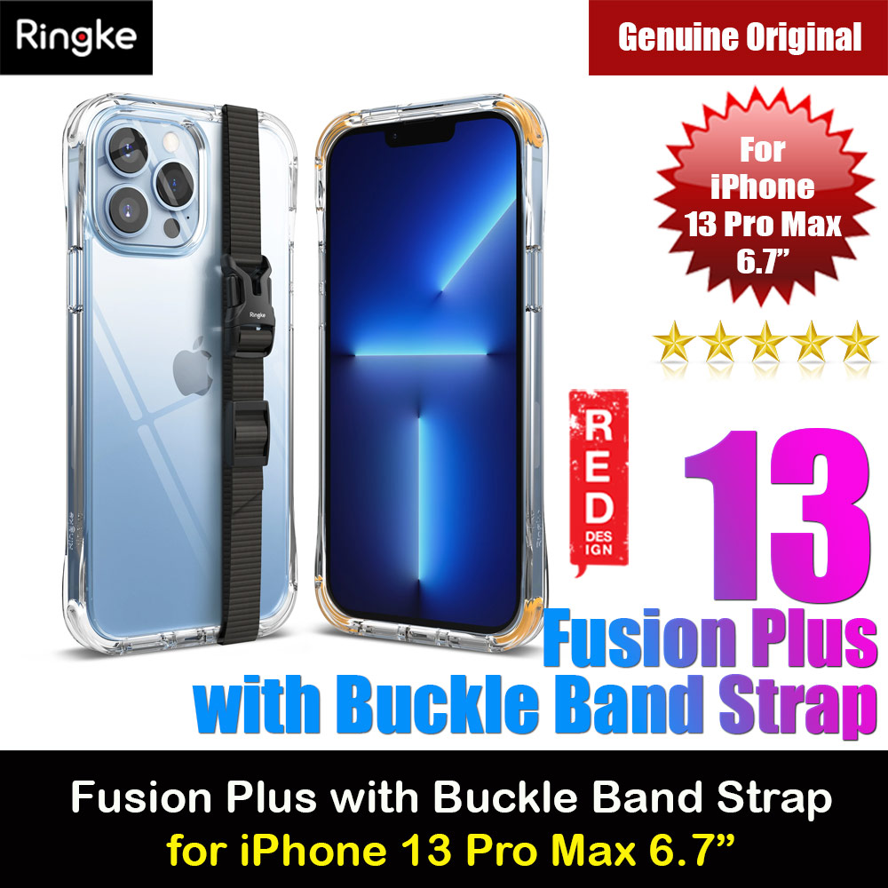 Ringke Fusion Plus Protection Case with Buckle Band Strap for Apple iPhone 13 Pro Max 6.7 (White Yellow)
