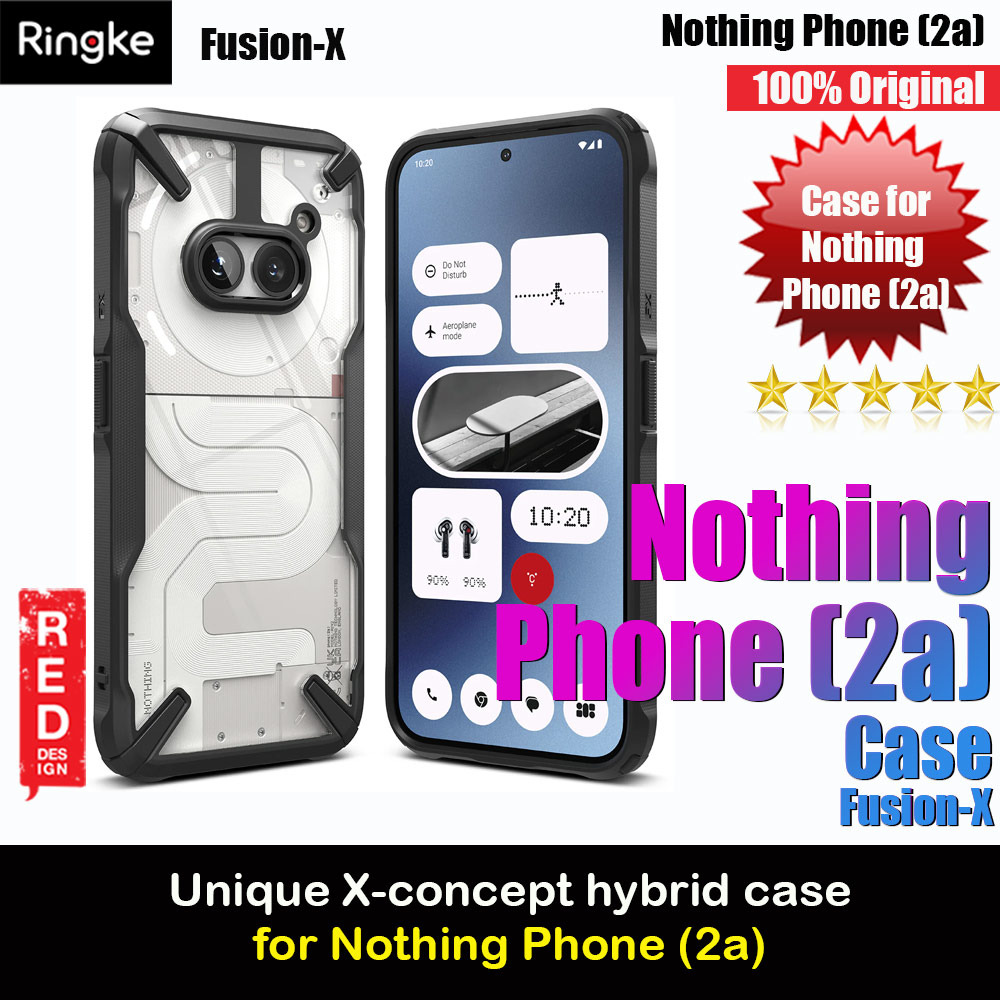 Ringke Fusion X Hybrid Drop Protection Case for Nothing Phone 2a (Black)