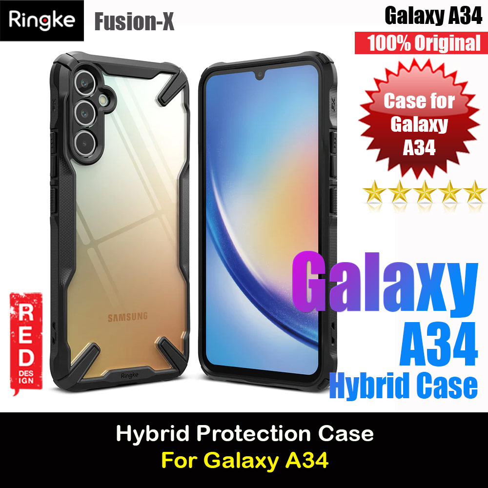 Ringke Fusion-X Drop Protection Case for Samsung Galaxy A34 5G (Black)