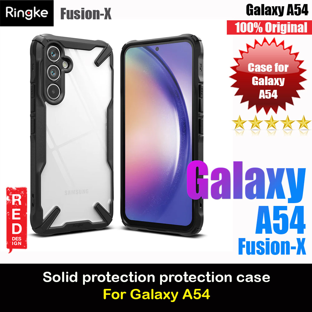 Ringke Fusion X Solid TPU Frames Drop Protection Case for Samsung Galaxy A54 5G (Black)