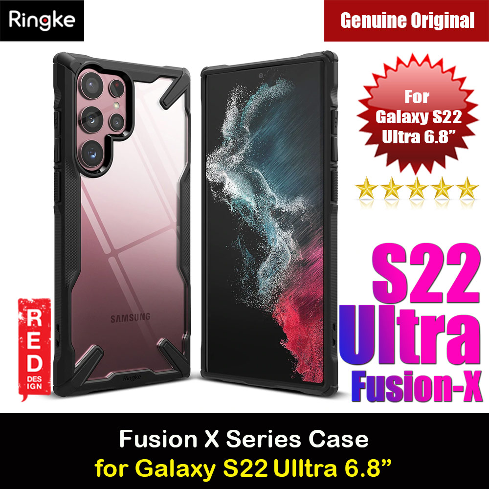 Ringke Fusion X Protection Case for Samsung Galaxy S22 Ultra 6.8 (Black)