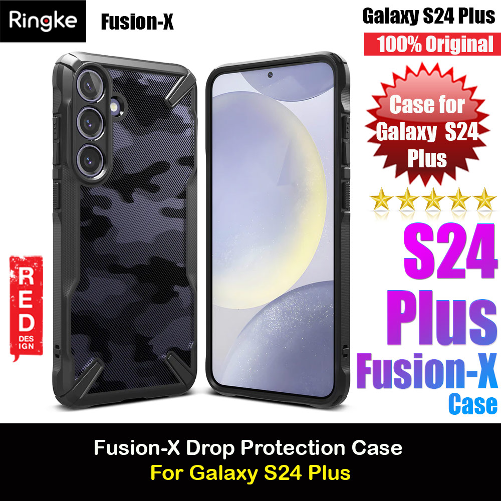 Ringke Fusion X Drop Protection Case for Samsung Galaxy S24 Plus (Camo Black)