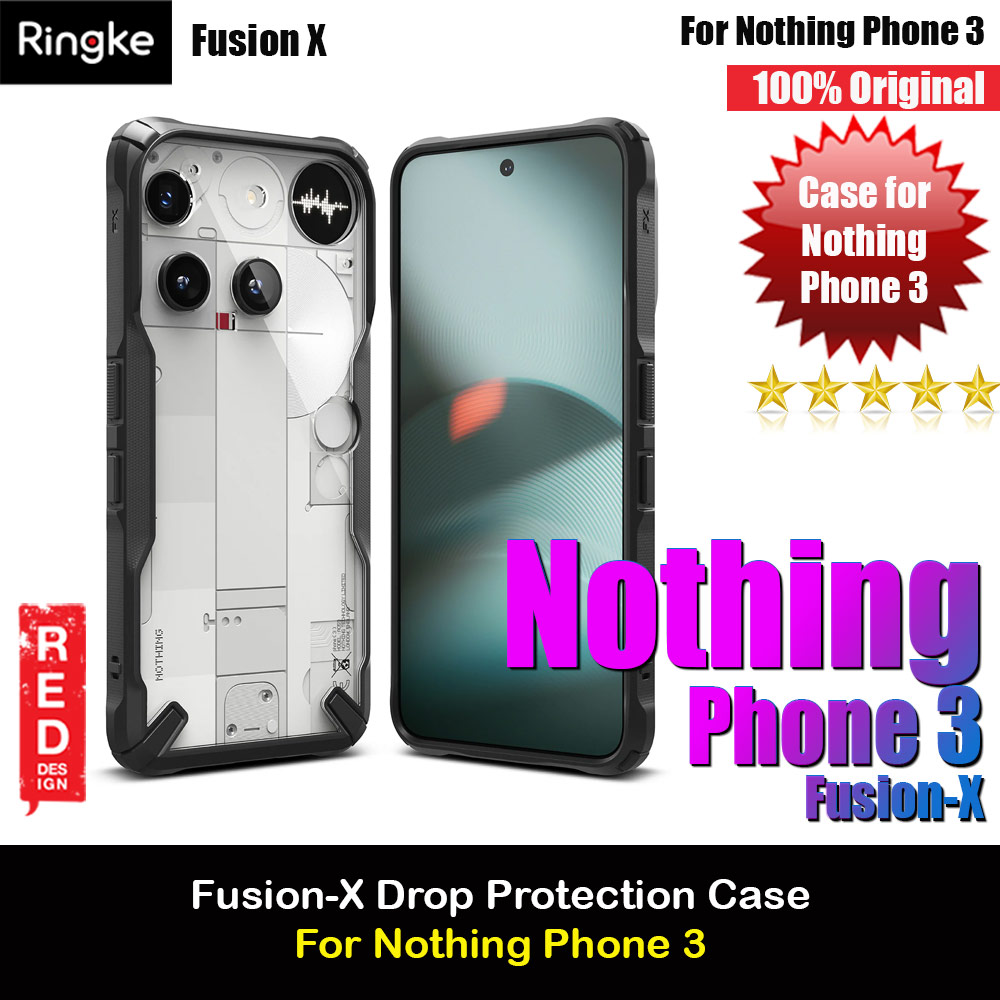 Ringke Fusion X Hybrid Drop Protection Case for Nothing Phone 3 (Black)