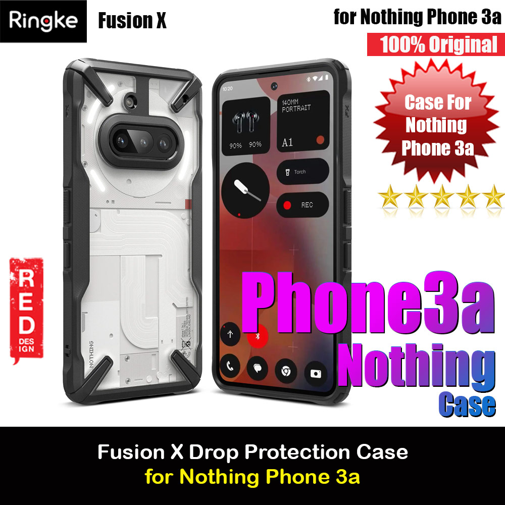 Ringke Fusion X Hybrid Drop Protection Case for Nothing Phone 3a (Black)