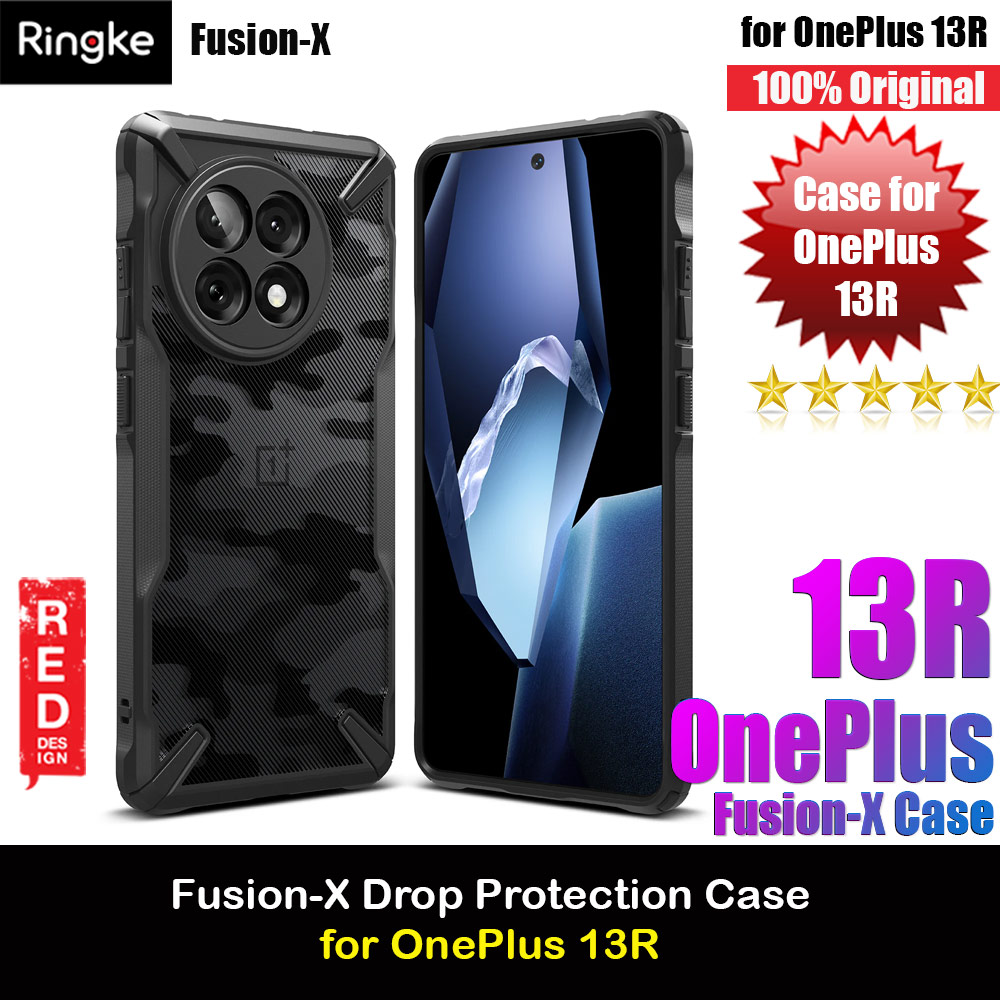 Ringke Fusion X One Plus 13R Drop Protection Case for OnePlus 13R (Camo Black)