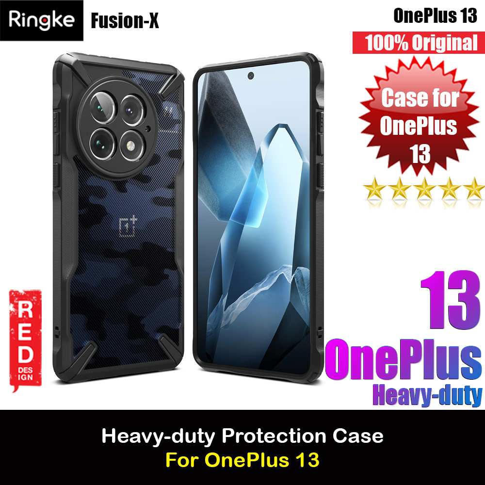 Ringke Fusion X Drop Protection Case for OnePlus 13 (Camo Black)