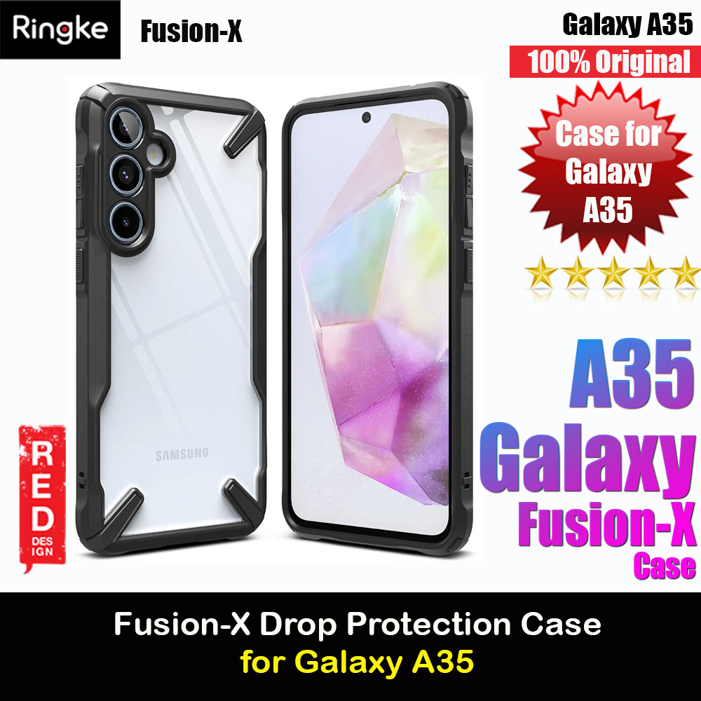 Ringke Fusion X Drop Protection Case for Samsung Galaxy A35 Case (Black)