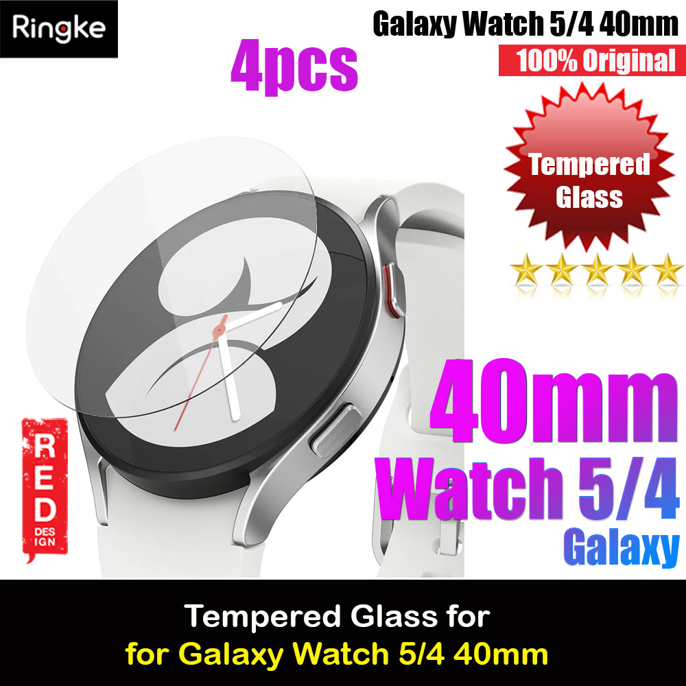 Ringke Tempered Glass Screen Protector for Galaxy Watch 4 5 40mm (4pcs)