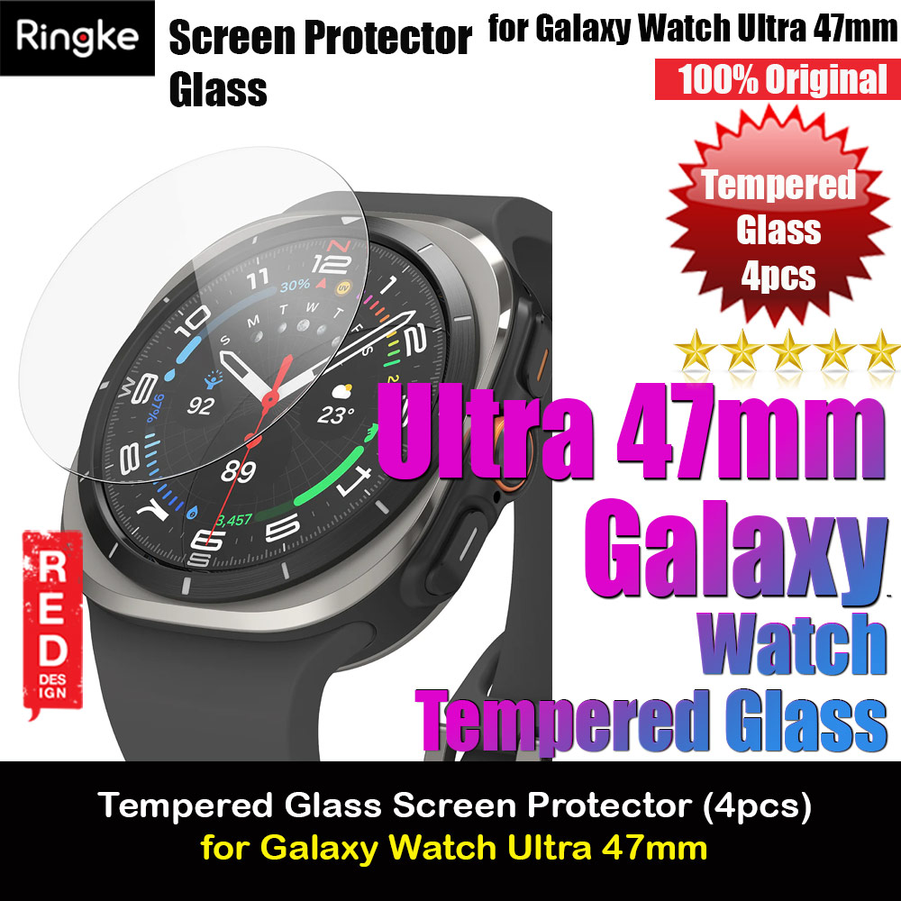 Ringke Tempered Glass Screen Protector for Samsung Galaxy Watch Ultra 47mm (4pcs)
