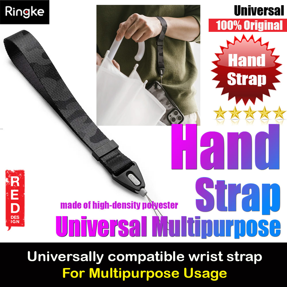 Ringke Hand Wrist Strap for phone case keychain camera game console USB flash drives (Camo Black)