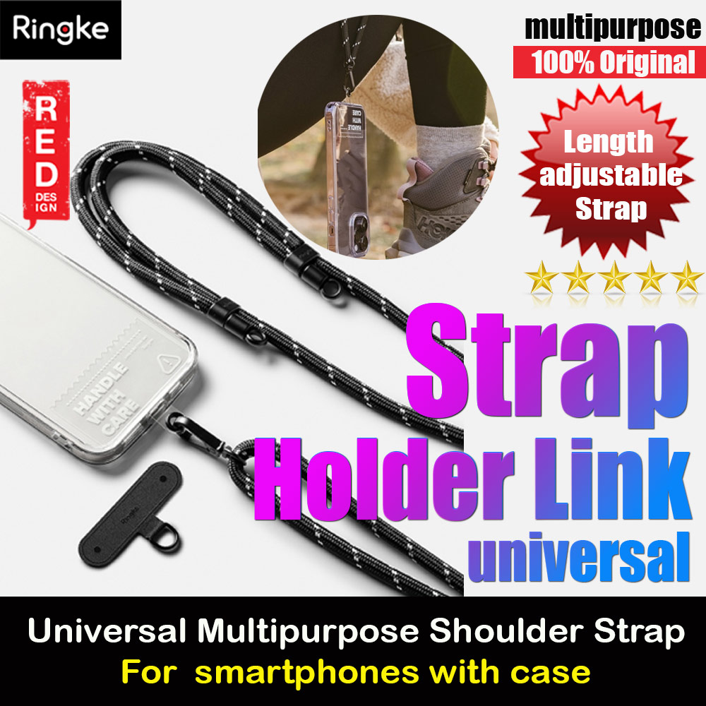 Ringke Shoulder Strap Holder Link for Phone case (Black White)
