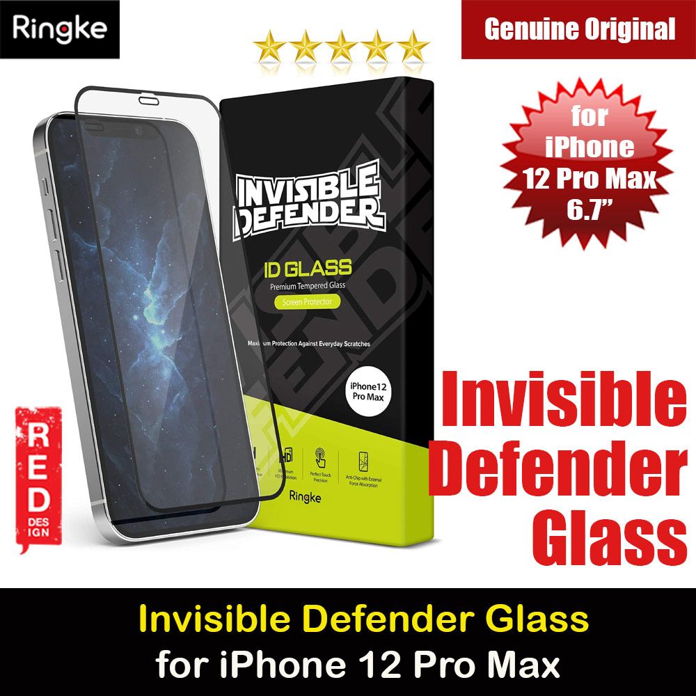 Ringke Invisible Defender Glass Screen Protector for iPhone 12 Pro Max 6.7