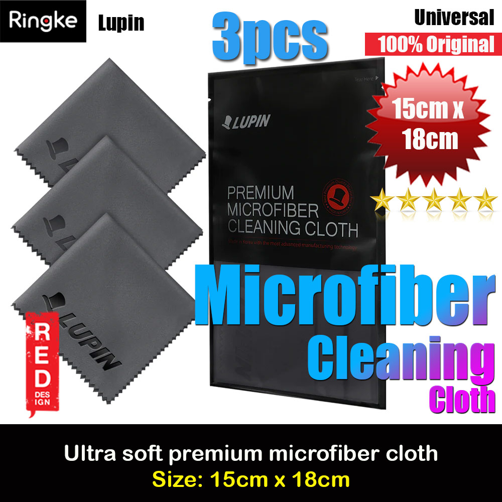 Ringke Lupin Ultra Solft Microfiber Cleaning Cloth for Smartphone Tablet LCD Screen Camera Lens Eye Glasses (3pcs)