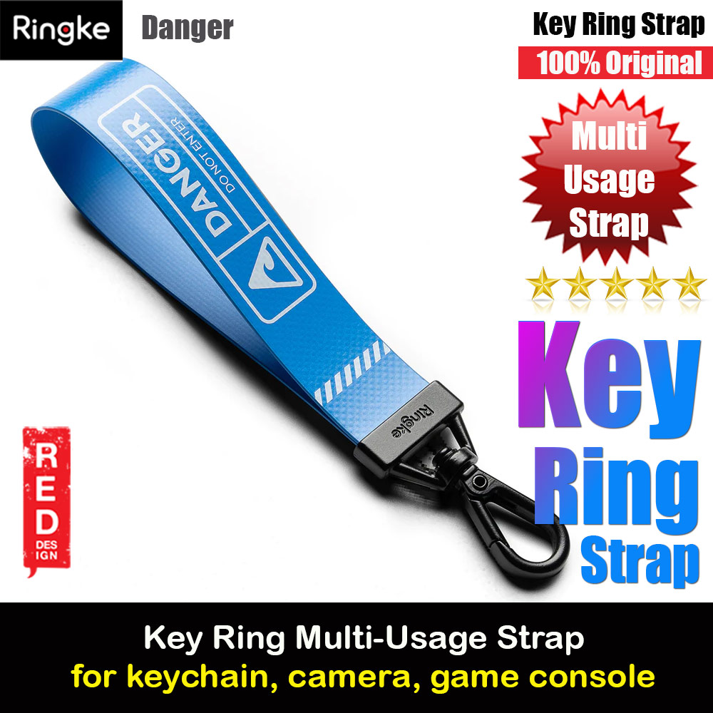 Ringke Key Ring Strap | Danger for keychain camera game console USB flash drives (Blue)
