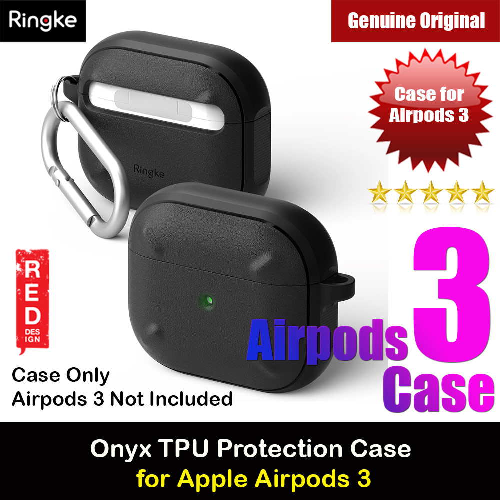 Ringke Onyx Durable TPU for Heavy Duty Defense Protection Case for Airpods 3 (Black)