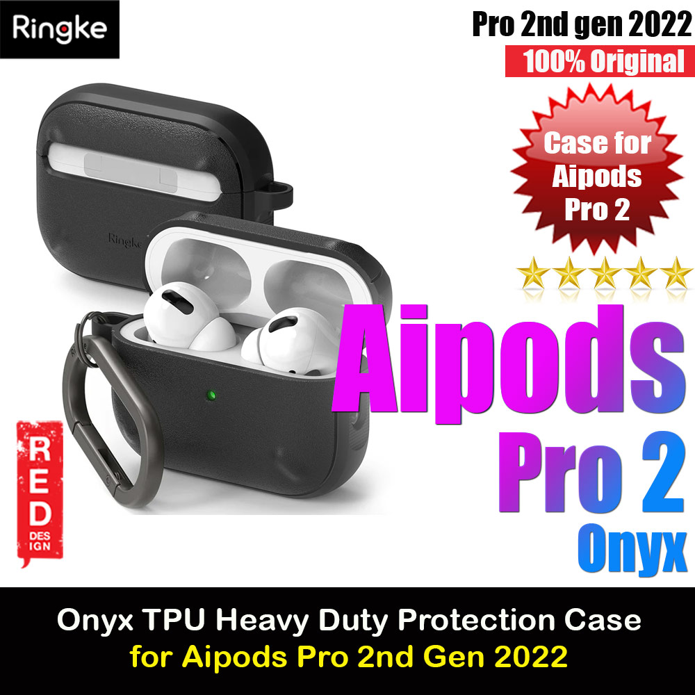 Ringke Onyx Durable TPU for Heavy Duty Defense Protection Case for Airpods Pro 2 gen 2022 (Black)