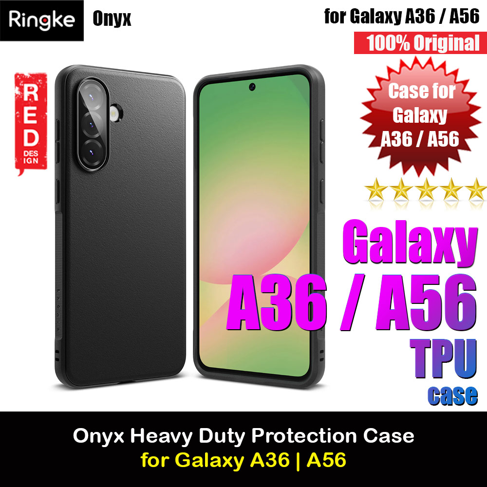 Ringke Onyx Heavy Duty TPU Drop Protection Case for Samsung Galaxy A36 A56 (Black)