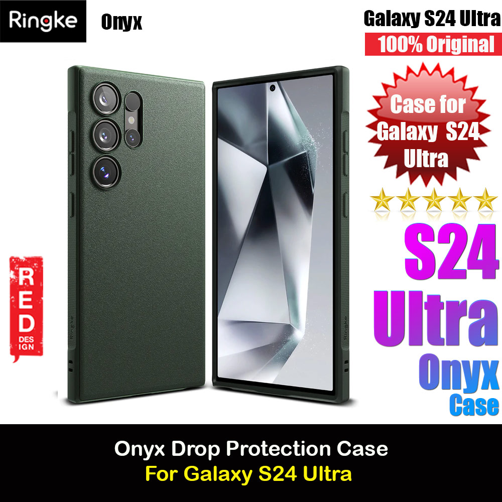 Ringke Onxy Drop Protection Case for Samsung Galaxy S24 Ultra 6.8 (Dark Green)