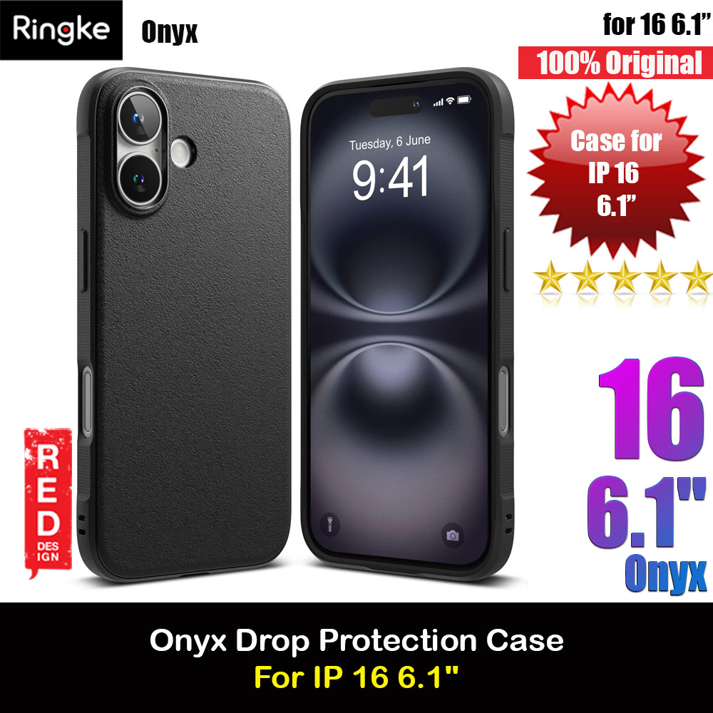 Ringke Onyx Tough Heavy Duty Slim Light Drop Protection Case for Apple iPhone 16 6.1 (Black)