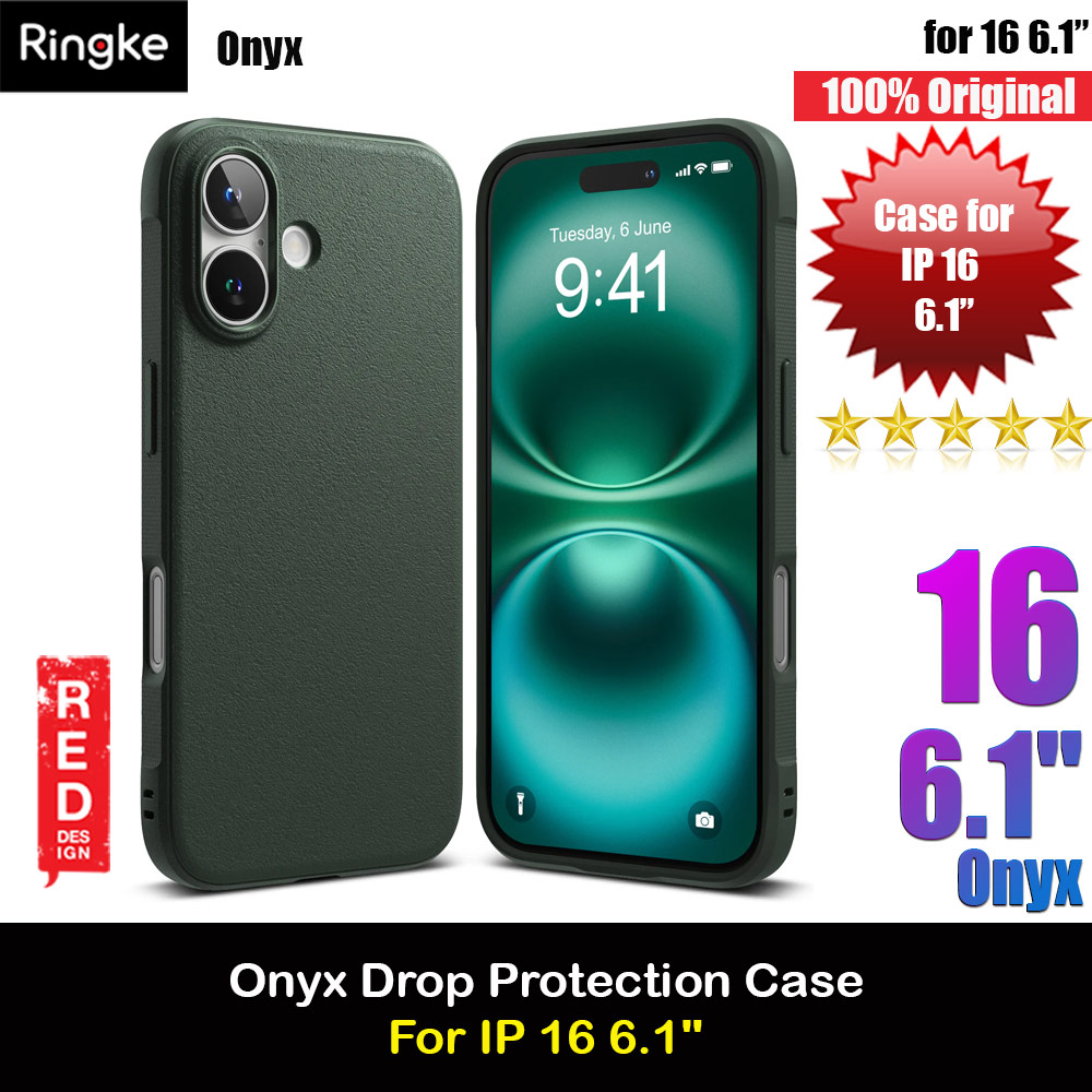 Ringke Onyx Tough Heavy Duty Slim Light Drop Protection Case for Apple iPhone 16 6.1 (Dark Green)