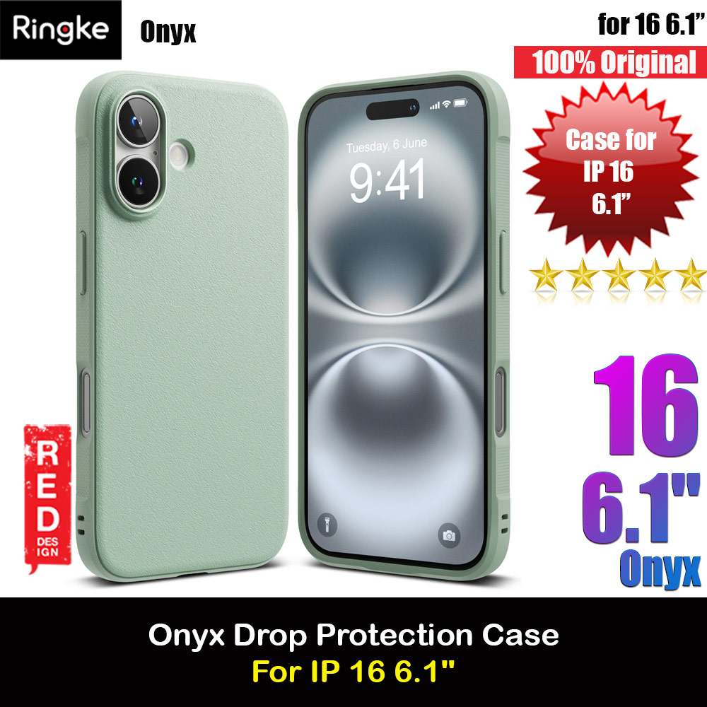 Ringke Onyx Tough Heavy Duty Slim Light Drop Protection Case for Apple iPhone 16 6.1 (Mint)