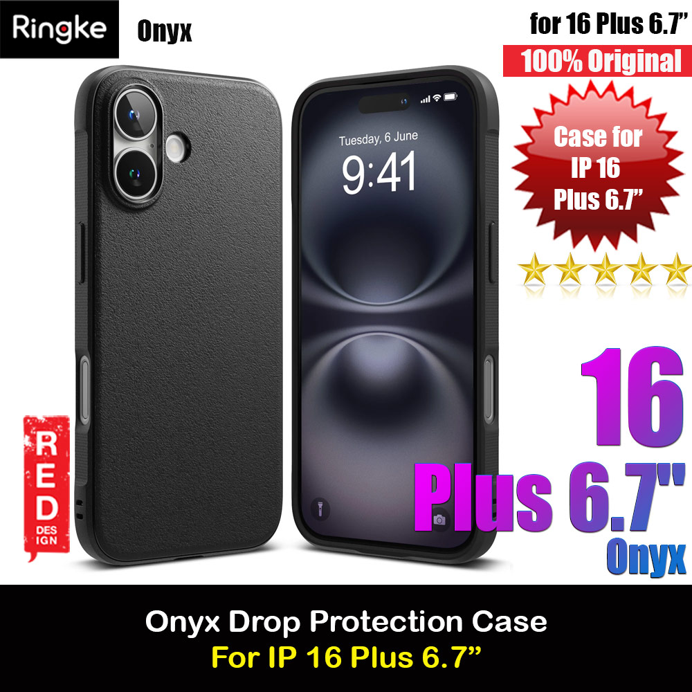Ringke Onyx Tough Heavy Duty Slim Light Drop Protection Case for Apple iPhone 16 Plus 6.7 (Black)