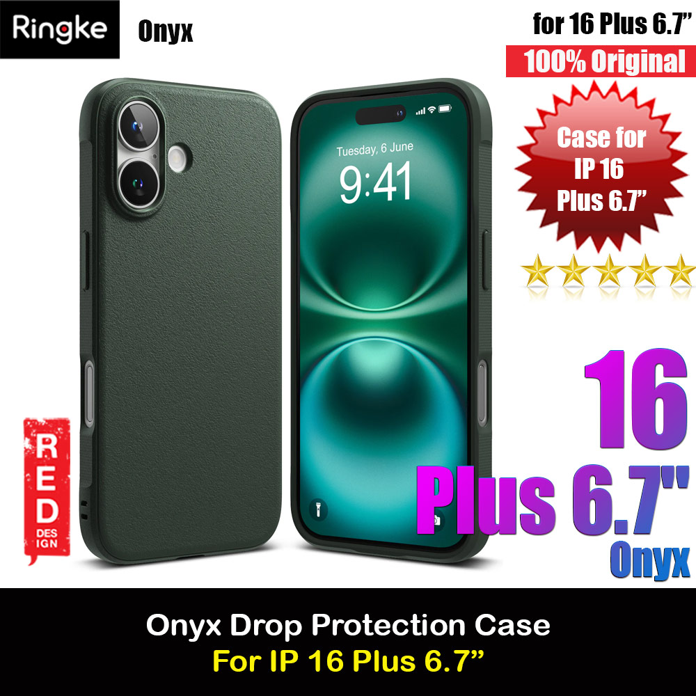 Ringke Onyx Tough Heavy Duty Slim Light Drop Protection Case for Apple iPhone 16 Plus 6.7 (Dark Green)