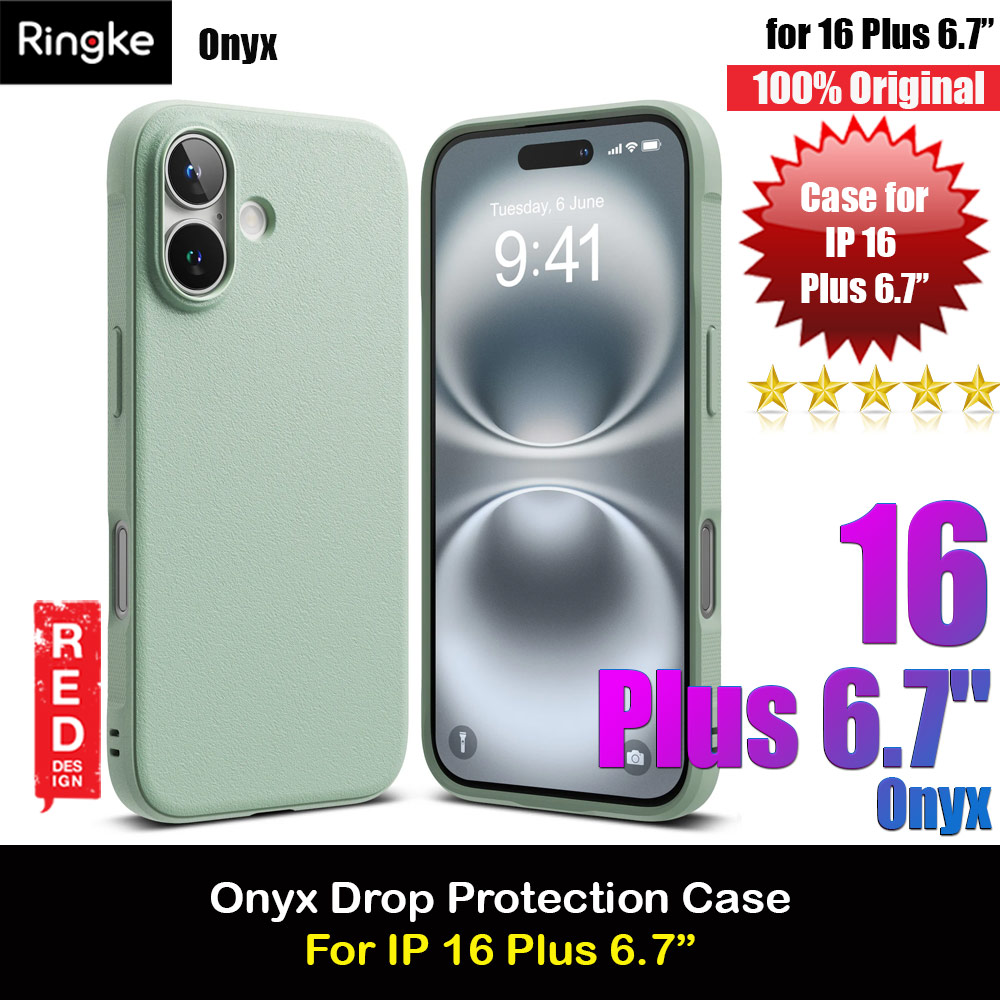 Ringke Onyx Tough Heavy Duty Slim Light Drop Protection Case for Apple iPhone 16 Plus 6.7 (Mint)