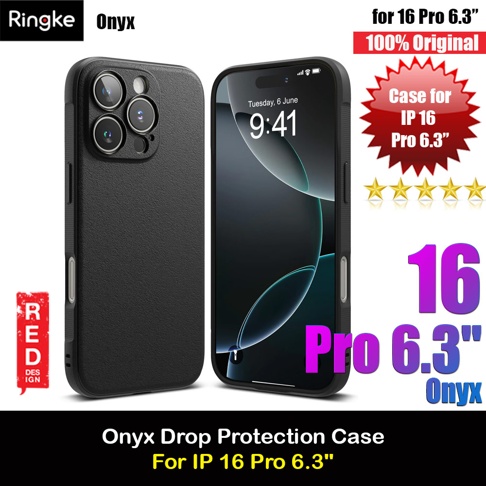 Ringke Onyx Tough Heavy Duty Slim Light Drop Protection Case for Apple iPhone 16 Pro 6.3 (Black)