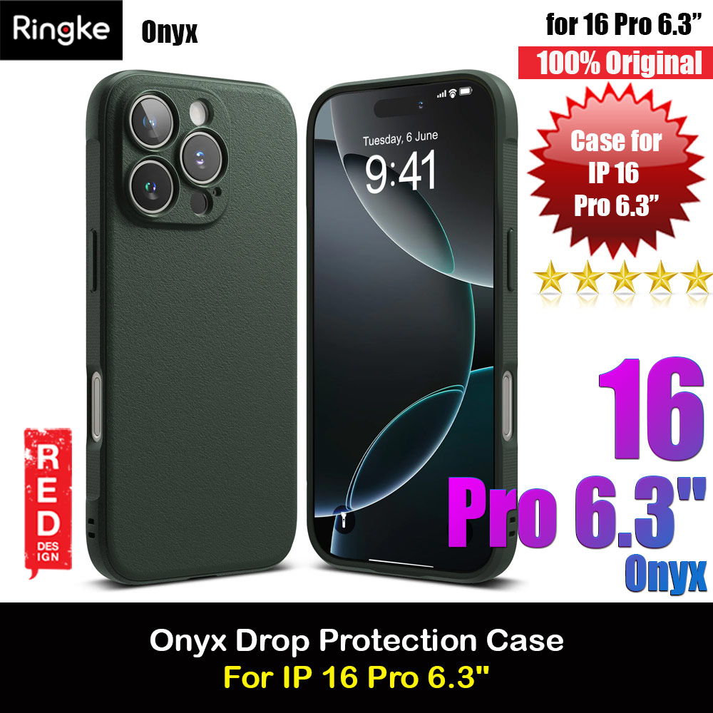 Ringke Onyx Tough Heavy Duty Slim Light Drop Protection Case for Apple iPhone 16 Pro 6.3 (Dark Green)