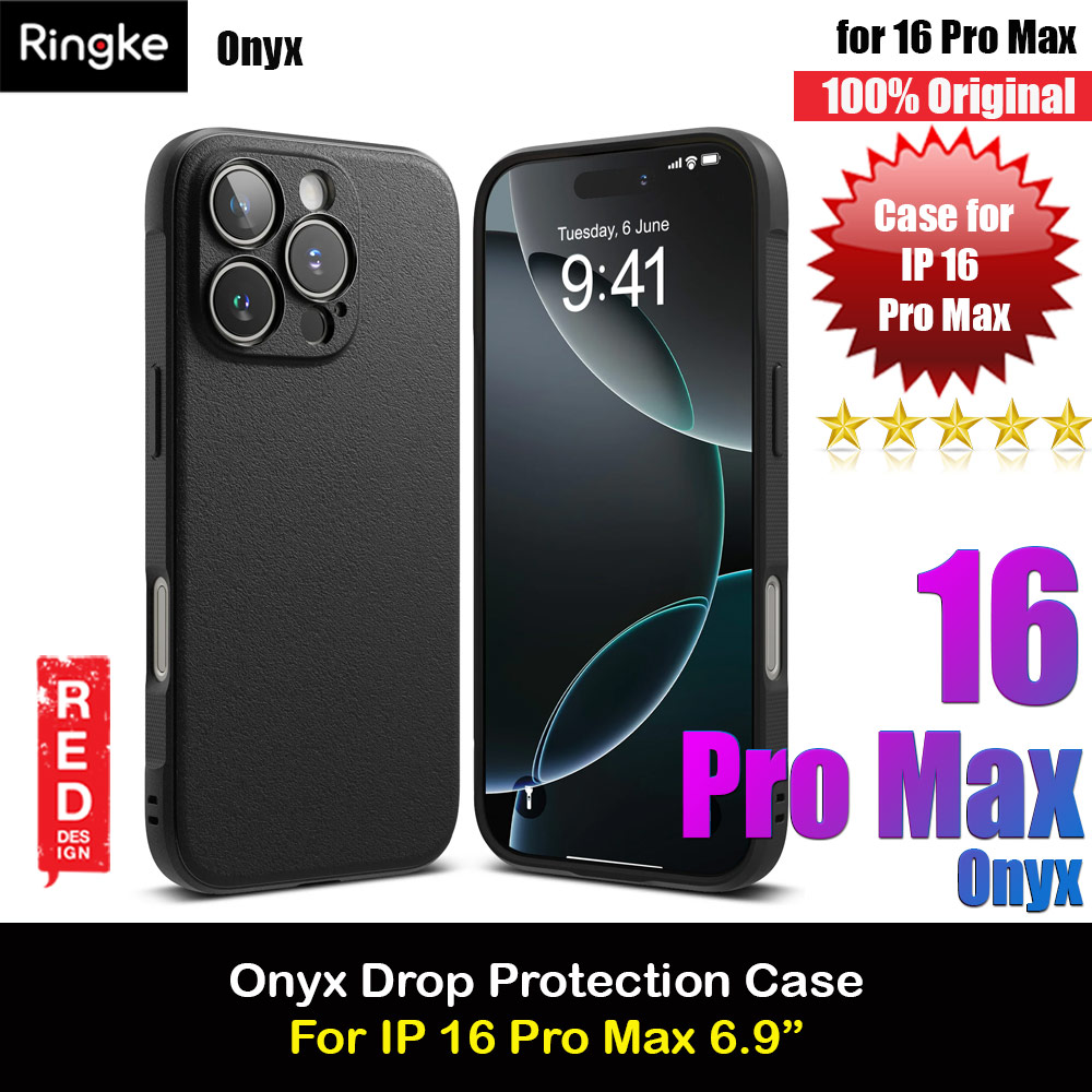 Ringke Onyx Tough Heavy Duty Slim Light Drop Protection Case for Apple iPhone 16 Pro Max 6.9 (Black)