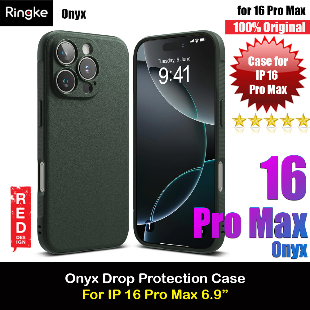 Ringke Onyx Tough Heavy Duty Slim Light Drop Protection Case for Apple iPhone 16 Pro Max 6.9 (Dark Green)