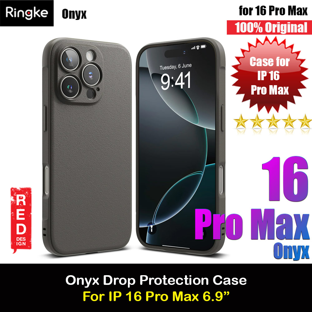 Ringke Onyx Tough Heavy Duty Slim Light Drop Protection Case for Apple iPhone 16 Pro Max 6.9 (Gray)
