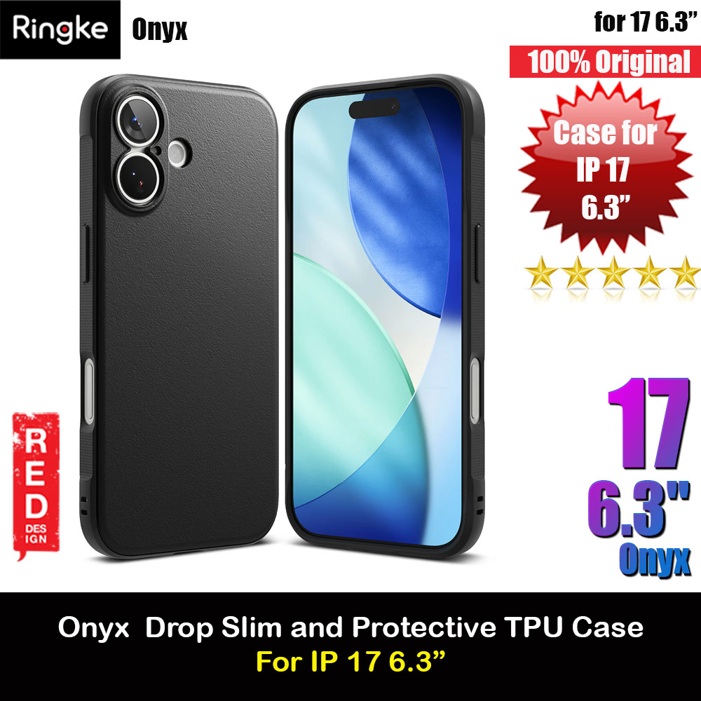 Ringke Onyx TPU Anti Finger Print Anti Slip Drop Protection Case for iPhone 17 6.3 (Black)