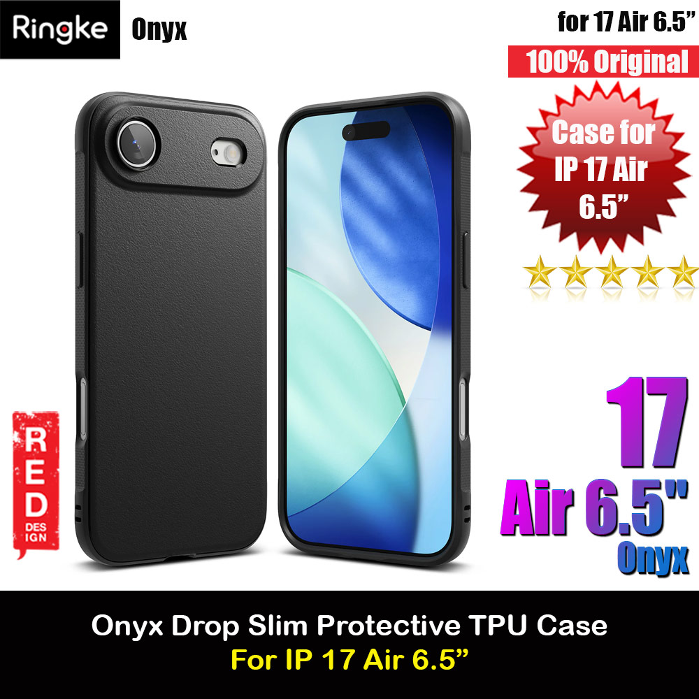 Ringke Onyx TPU Anti Finger Print Anti Slip Drop Protection Case for iPhone Air 6.5 (Black)
