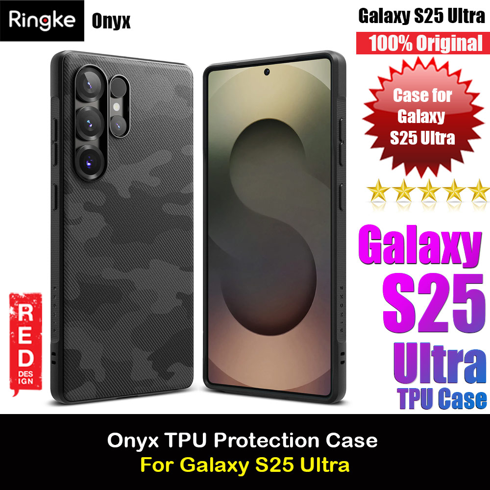 Ringke Onyx TPU Protection Case for Samsung Galaxy S25 Ultra (Camo Black)