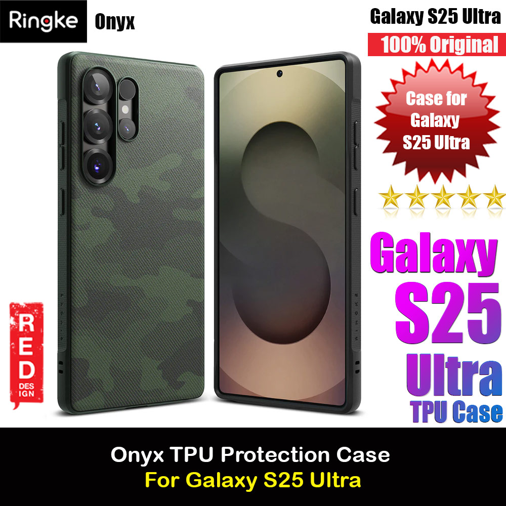 Ringke Onyx TPU Protection Case for Samsung Galaxy S25 Ultra (Camo Green)