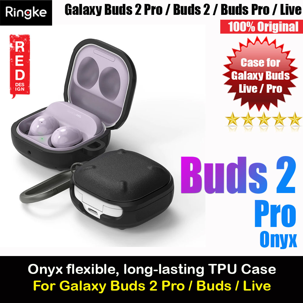 Ringke Onyx Flexible TPU for Heavy Duty Defense Case for Galaxy Buds 2 Pro Buds 2 Pro Live Case (Black)